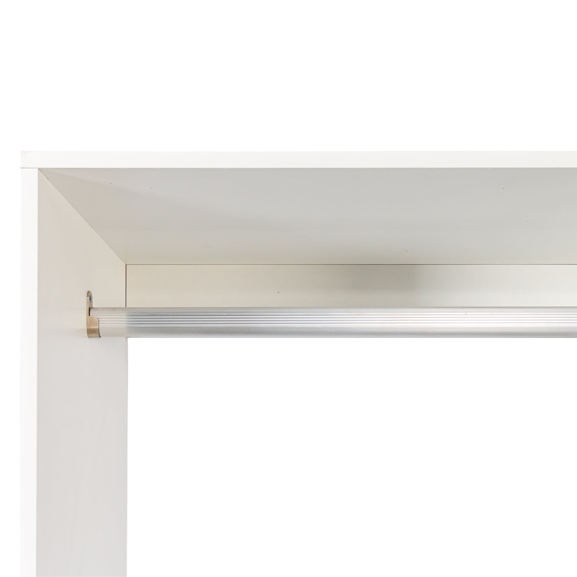 Freestanding Closet System,  Stand-Alone Wardrobe with 6 open Shelves,74.8'' Heigh Closetwith 1 Wood Drawers, Wood Walk-in Closet with 2 Hanging Rod, White - Grand Goldman Shop
