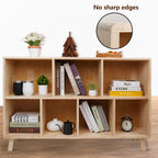 Pine Wood 7 Cube Bookshelf, 45.0'L x 28.5' H Storage Organizer for Books/Toys/Home, Modern Wooden Bookcase for Home/Office | 
