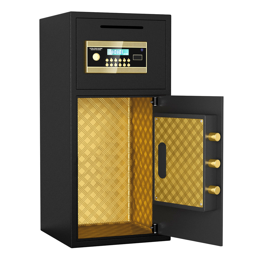 Large Double-door Coin-operated Safe, Digital Security Safe with Fireproof and Waterproof Bag, 6.5 Cubic Feet Safe Box with H