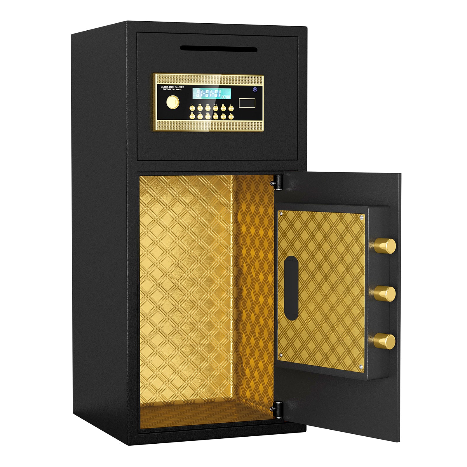 Large Double-door Coin-operated Safe, Digital Security Safe with Fireproof and Waterproof Bag, 6.5 Cubic Feet Safe Box with H
