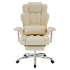 Office Chair, Big and Tall Executive Office Chair with Footrest, Leather Computer Chair, Ergonomic Reclining Chair High Back 