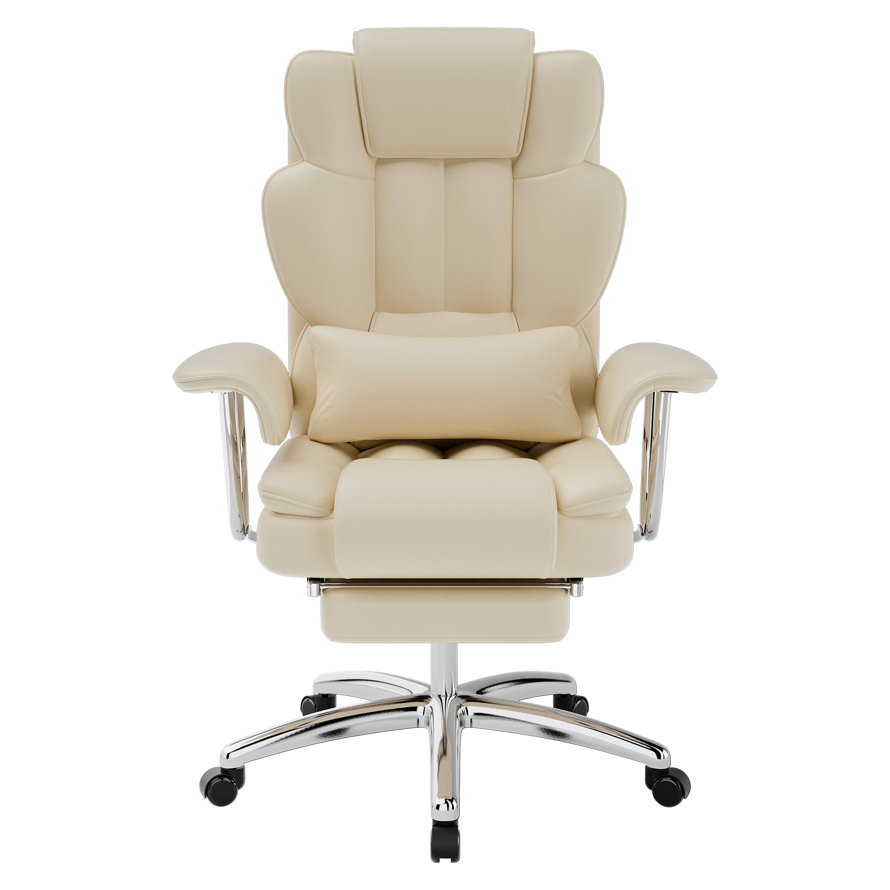Office Chair, Big and Tall Executive Office Chair with Footrest, Leather Computer Chair, Ergonomic Reclining Chair High Back 