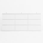 9 Drawer Dresser with No Handle Design, Modern White Matte Wood Dresser for Bedroom, Storage Chest of Drawers for Living Room, Hallway, Entryway - Grand Goldman Shop