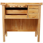 Solid Wood Jewelry Workbench - Wooden Craft Station with Practical Storage Drawers for Jewelry Making - Grand Goldman