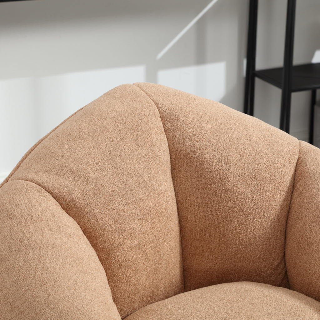 Bedding Bean Bag Sofa Chair with High-Pressure Foam and Footrest, Tan Microfiber - Grand Goldman Shop