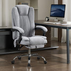 Massage Office Chair with Heat and 6 Vibration Points,Executive Office Chair with Foot Rest and Padded Armrests,Reclining Bac