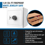 1.01 CUBIC FT WHITE JEWELRY SAFE - Shop Quality Furniture at Grand Goldman
