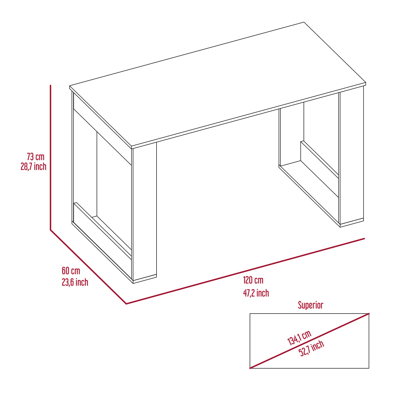 Aurora Writing Computer Desk | Premium Home Decor - Grand Goldman