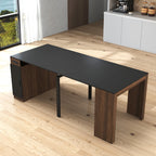 Modern Multifunctional Extendable Dining Table with Outlet, Space Saving Expanding Table with Storage for Party, Weddings, Meetings, Celebrations - Grand Goldman Shop