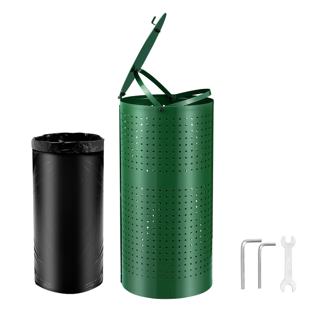 Dog Poop Trash Can 11.5 Gallons Weather-Resistant Dog Waste Bin with Lid - Grand Goldman Shop