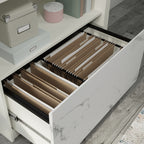 Lateral File with Cubbyhole Storage, White finish - Grand Goldman