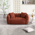 Cozy Beanbag Chair with High Resilience Foam Core for Two - Red Chenille, 66x35x25 inches - Grand Goldman Shop