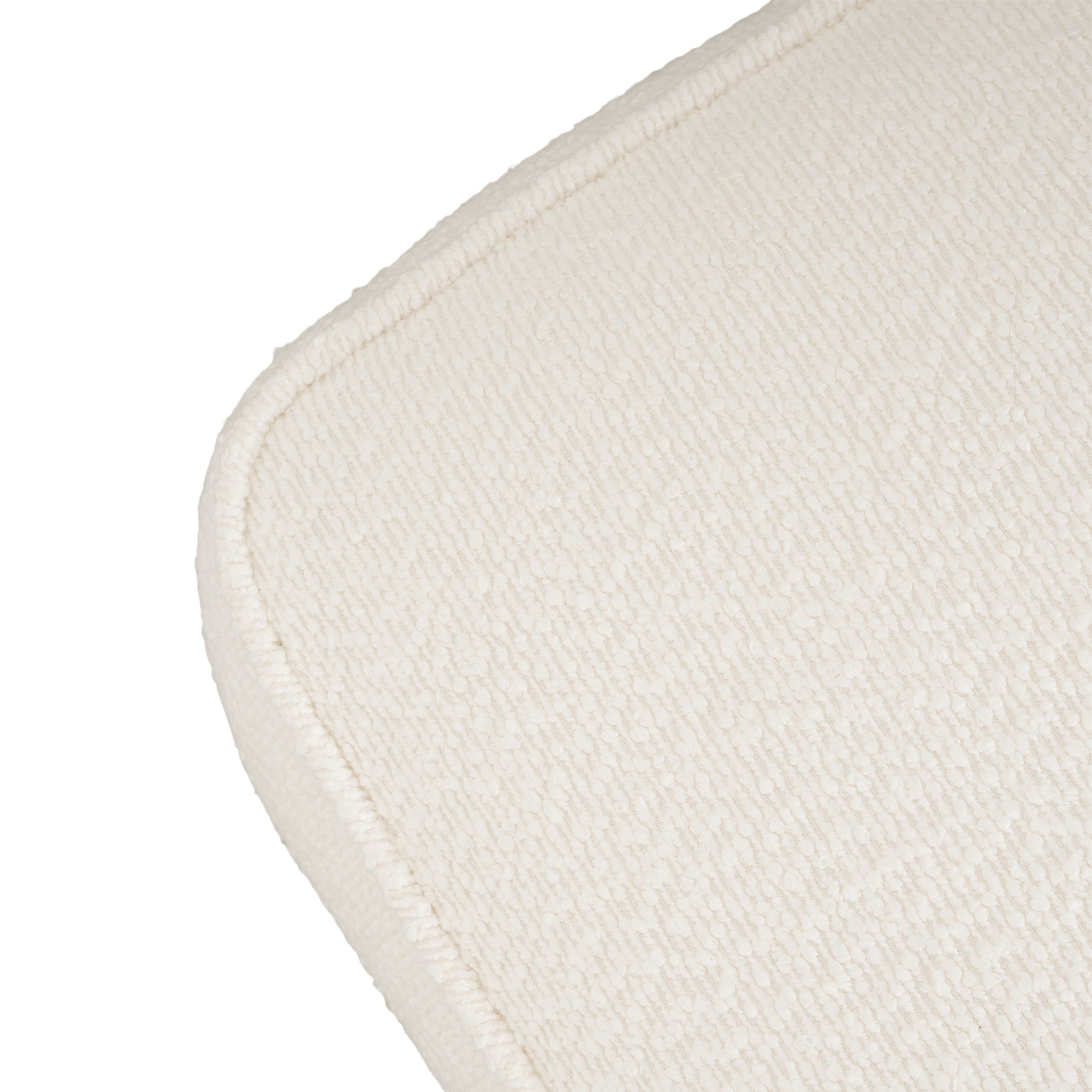 Upholstered Square Ottoman,White,Boucle - Grand Goldman Shop