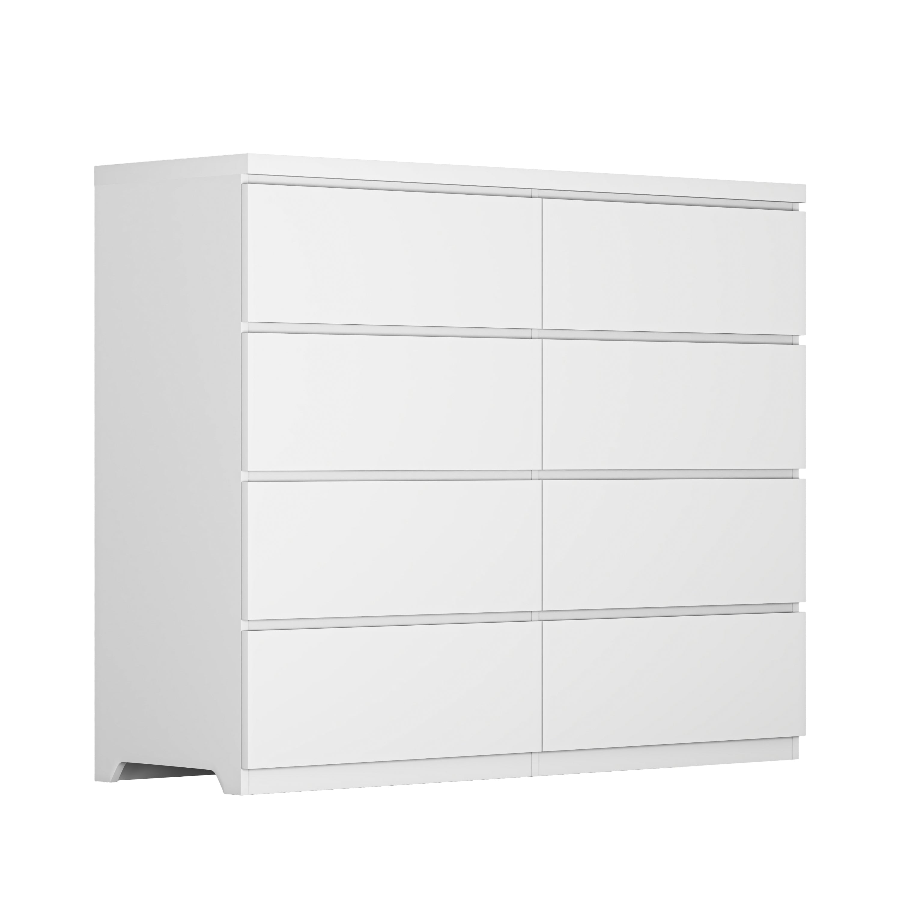 8 Drawers Dresser for Bedroom, Wood Bedroom Dresser Modern Drawer Chest, 8 Chest of Drawer, Tall Dresser for Closet, Dressers Organizer for Living Room, Closet, White - Grand Goldman Shop