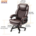 500lbs Big and Tall Office Chair for Heavy People Executive Office Chair with Wide Spring Seat Computer Desk Chair 360 Swivel