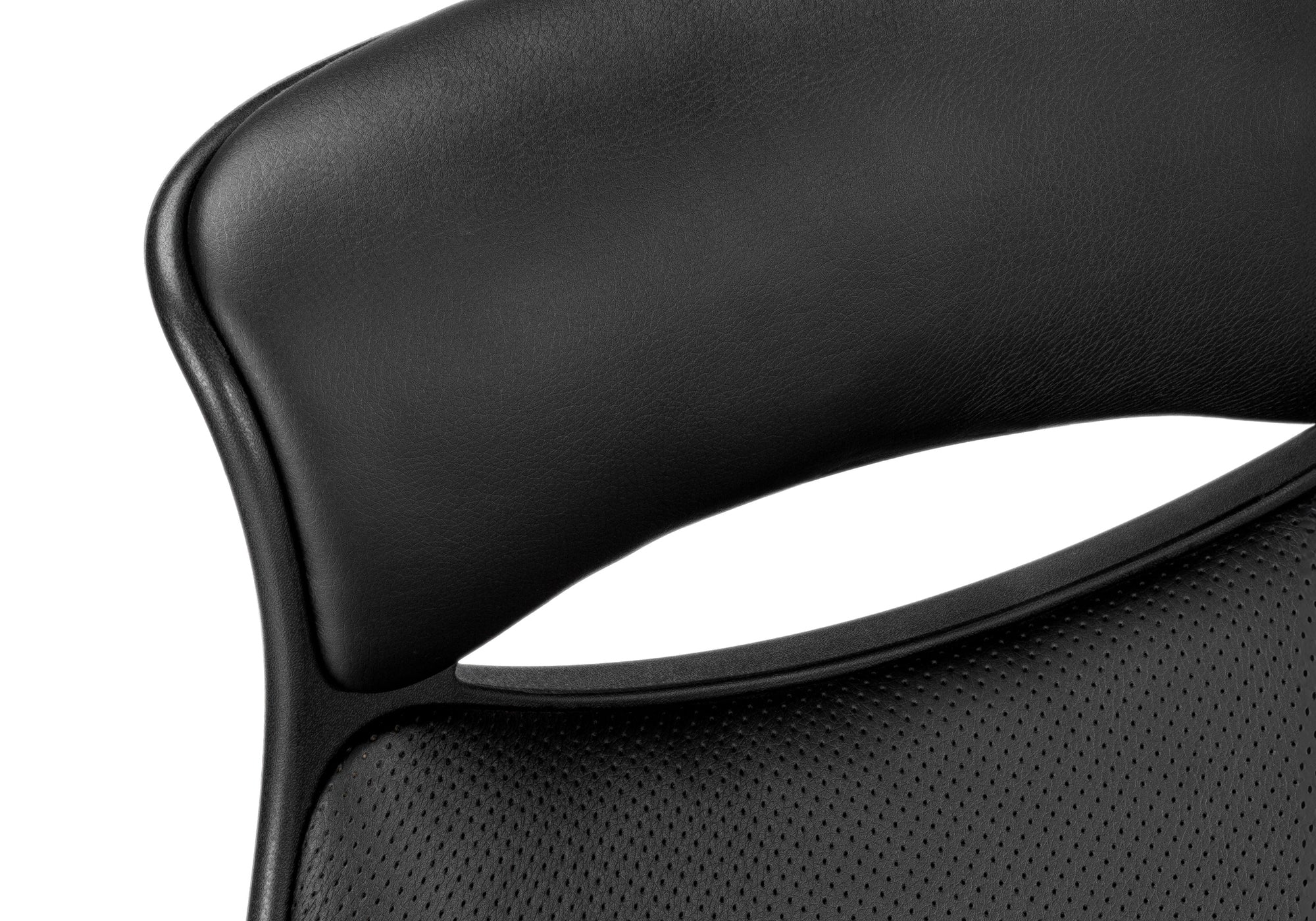 Office Chair, Adjustable Height, Swivel, Ergonomic, Armrests, Computer Desk, Work, Black Leather Look, Black Metal, Contempor