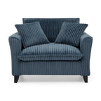 Lazy sofa chair, comfortable single-person sofa chair, with a backrest and soft seat cushion, having armrests on both sides, suitable for living room and bedroom - Blue - Grand Goldman Shop