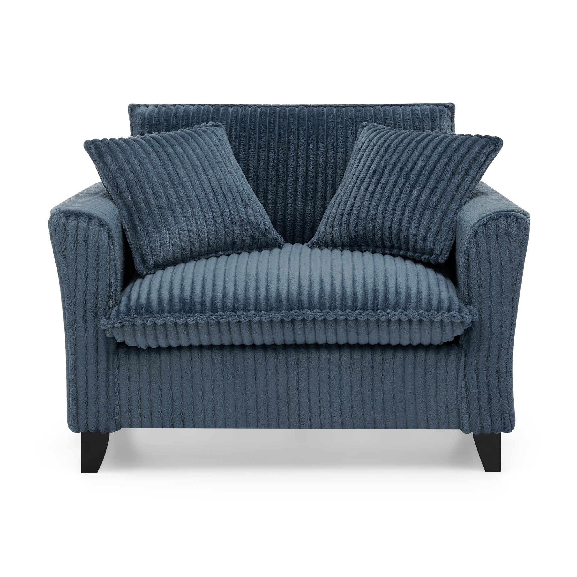 Lazy sofa chair, comfortable single-person sofa chair, with a backrest and soft seat cushion, having armrests on both sides, suitable for living room and bedroom - Blue - Grand Goldman Shop