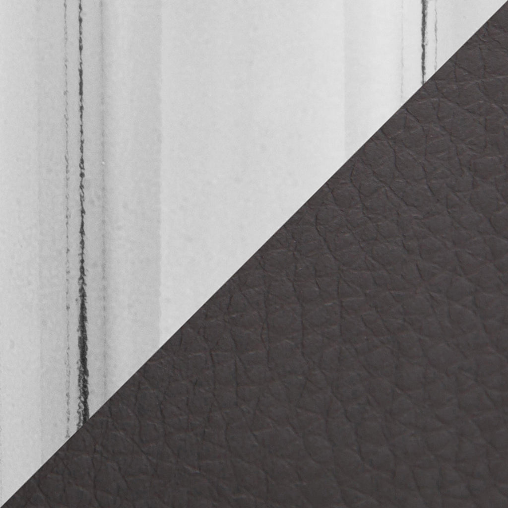 Contemporary Office Chair in Chrome Metal and Grey Faux Leather | Premium Home Decor - Grand Goldman