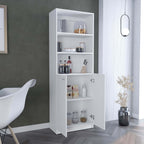 Home 2-Door Bookcase, Modern Storage Unit with Dual Doors and Multi-Tier Shelves -White -Office | Premium Home Decor - Grand 