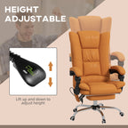 Vinsetto Executive Massage Office Chair with 4 Vibration and Heat, 3 Modes, PU Leather Swivel Chair with Adjustable Height, R