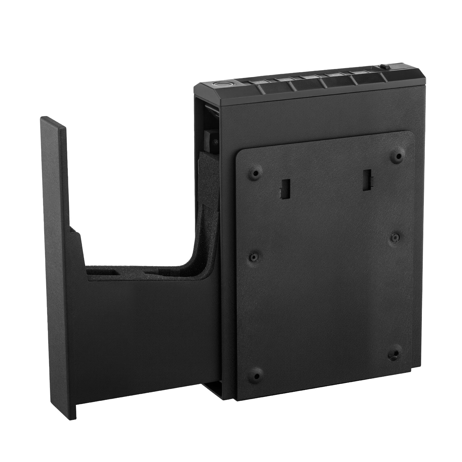 Gun Safe, Slider Handgun Gun Safe with Fingerprint/Password/Key, 3-Way Quick Access Firearm Case Box with Lighting for 1 Pist