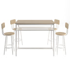 5-Piece Kitchen Counter Height Table Set, Bar Table with 4 Chairs - Grand Goldman Shop