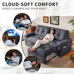 W3820S00027, a 77-inch convertible sofa bed, and a 2-in-1 piece suitable for both sitting and lying. Made of cloud-like fabric, it is applicable to living rooms, bedrooms and apart - Grand Goldman Shop
