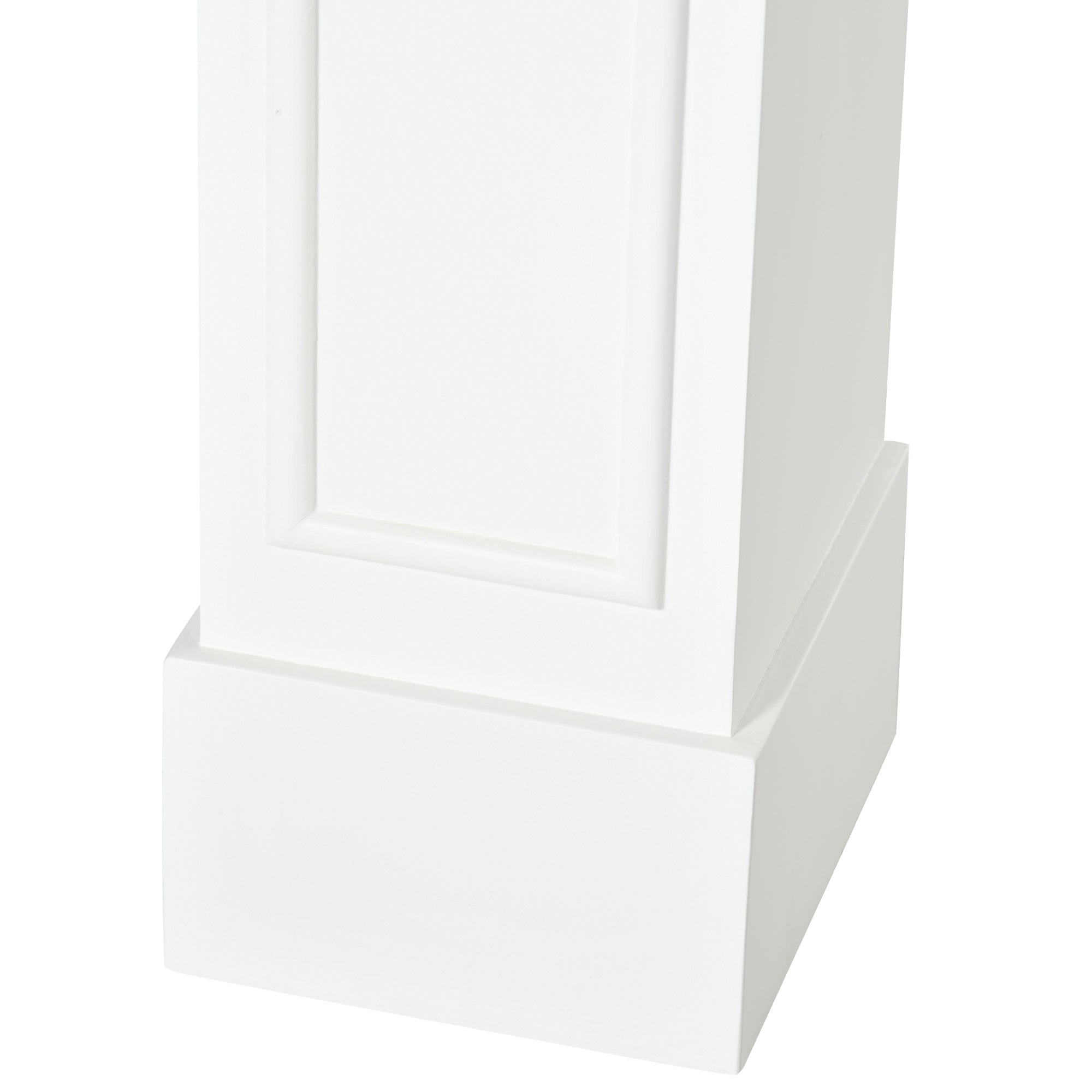 HOMCOM Modern Fireplace Mantel, Surround Mantels for Fireplace with Decorative Pattern Interior Width 29' White - Grand Goldman Shop