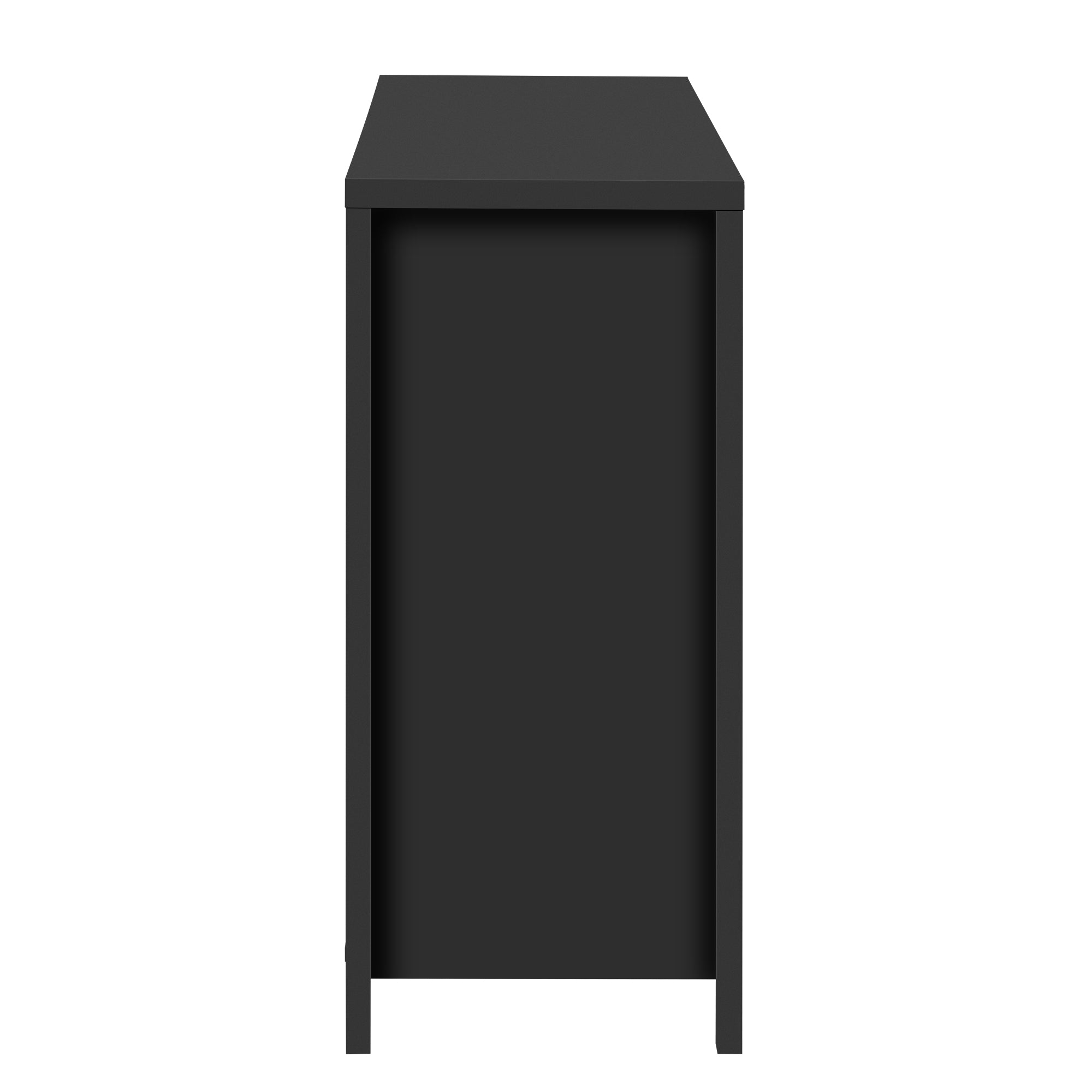 U_STYLE Modern 55.1'' Sideboard Buffet Cabinet with 2 Drawers & 4 Doors, Adjustable Shelves, Wave-Pattern Design, Aluminum Handles, Painted MDF, Scandinavian Storage for Dining Room, Living Room - Grand Goldman Shop