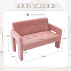 Nordic Modern Double Armchair Living Room & Bedroom Compact Upholstered Sofa Leisure Sofa Comfortable Seating with Dual Armrests Can be paired with a single chair - Grand Goldman Shop