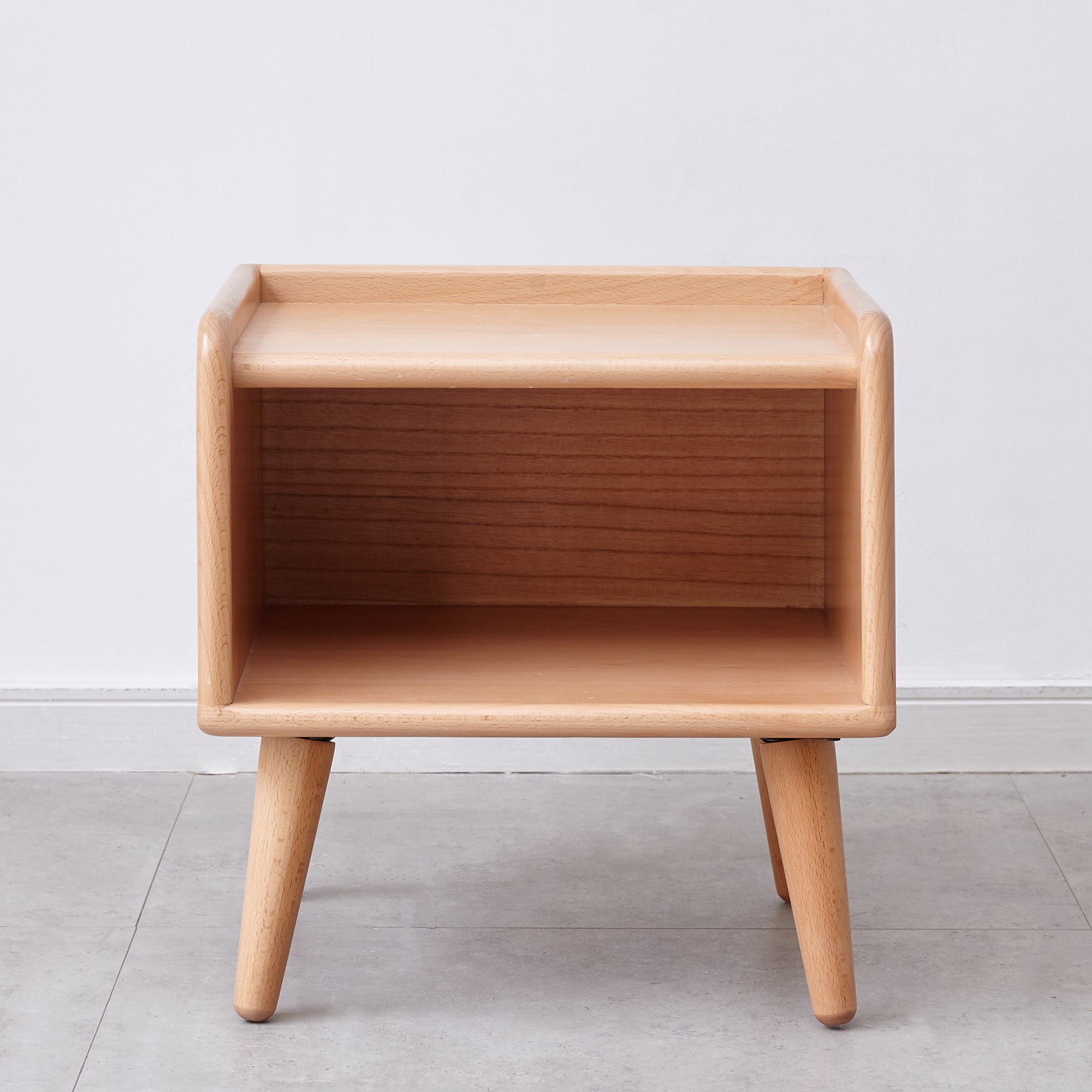 Pure Solid Wood Bedside Cabinet Modern Simple Nightstands European Beech Bedside Cabinet Nordic Bedroom Solid Beech Storage Cabinet 0.4m - Grand Goldman Shop