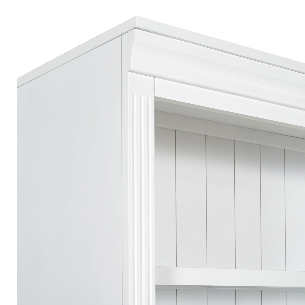 83.4'Tall Bookshelf with Writing Desk, Modern Bookcase with Study Desk, Workstation with Storage Shelf,Storage Bookcase with 
