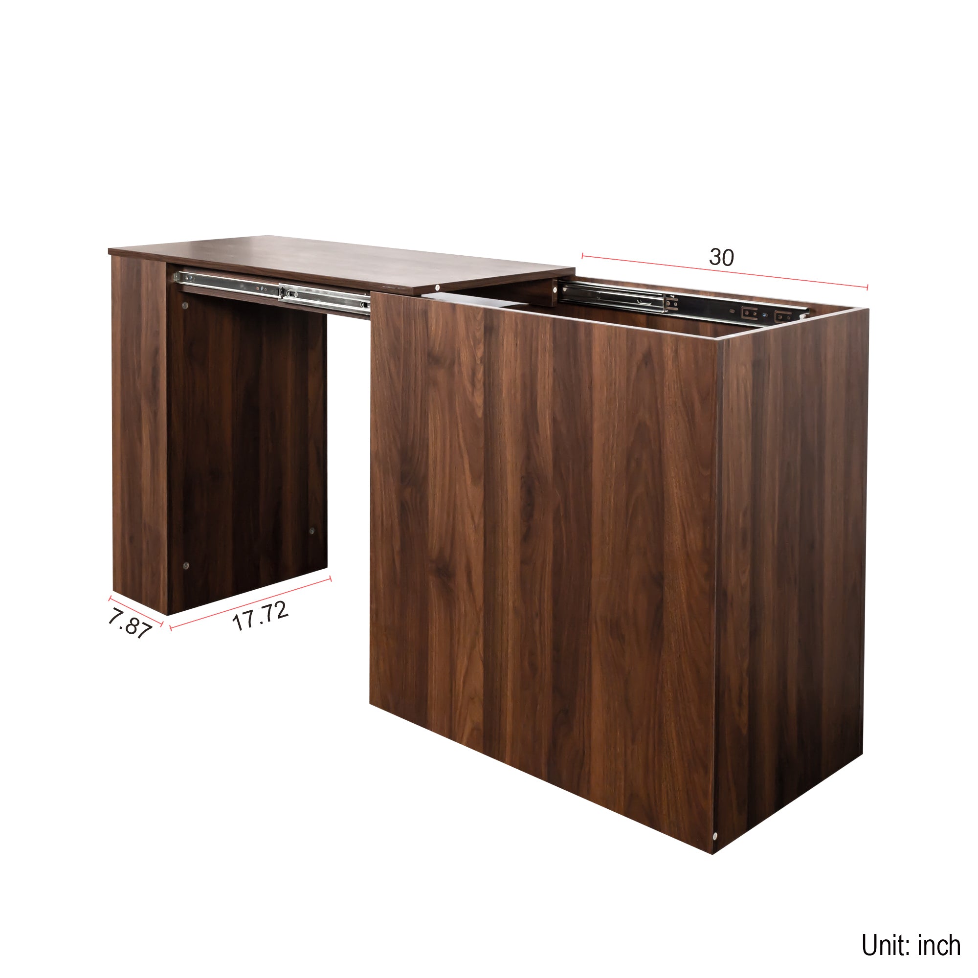 Computer Desk with Drawers, Modern Corner Home Office storage with extendable table, Study Writing Desk Workstation for Home,
