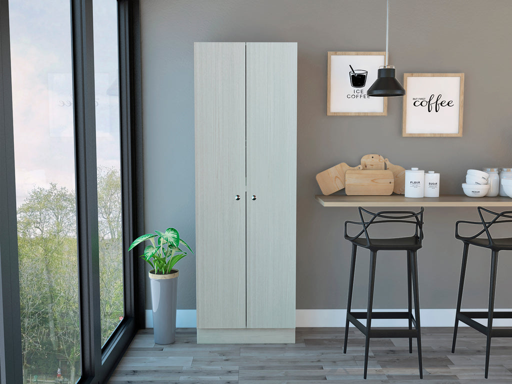 Multistorage Pantry abinet, Five Shelves, Double Door Cabinet -Pearl | Premium Home Decor - Grand Goldman
