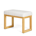 Shoe-changing bench, a shoe-changing bench with a wooden frame and a soft cushioned seat, can be placed freely and is suitable for small spaces without taking up much space - Beige - Grand Goldman Shop