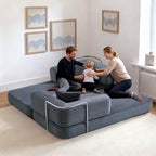 Floor Couch,Compressed Sofa,Convertible Floor Sofa Bed with Convertible Blanket Pillow,Enhanced frame stability,Comfy Couch Lounge Sleeper Bed,for Living Room Bedroom - Grand Goldman Shop