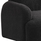 Rosella 25.5'W Black Sherpa Bear-Shaped Kids Armchair - Grand Goldman
