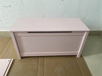 Kids Wooden Toy Box Storage with Safety Hinged Lid for Ages 2+ (Pink) | Premium Home Decor - Grand Goldman