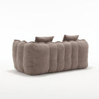 Cozy Beanbag Chair with High Resilience Foam Core for Two  -Brown Chenille, 66x35x25 inches - Grand Goldman Shop