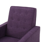 Macedonia Mid-Century Modern Button Tufted Fabric Recliner - Grand Goldman Shop