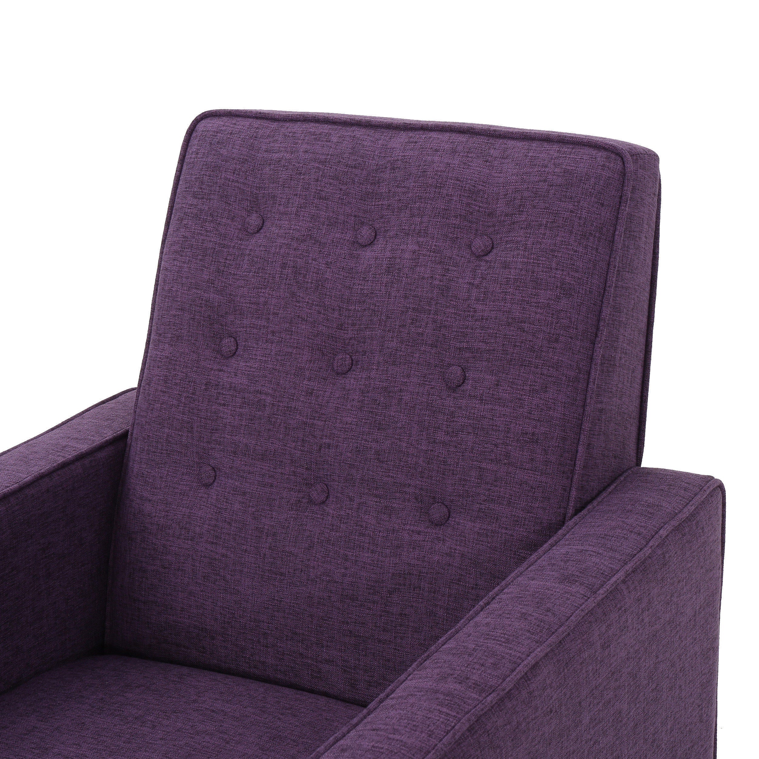 Macedonia Mid-Century Modern Button Tufted Fabric Recliner - Grand Goldman Shop