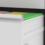 Premium 2 Drawer Metal Lateral File Cabinet with Lock, White Steel Filing Cabinet for Home Office - Grand Goldman