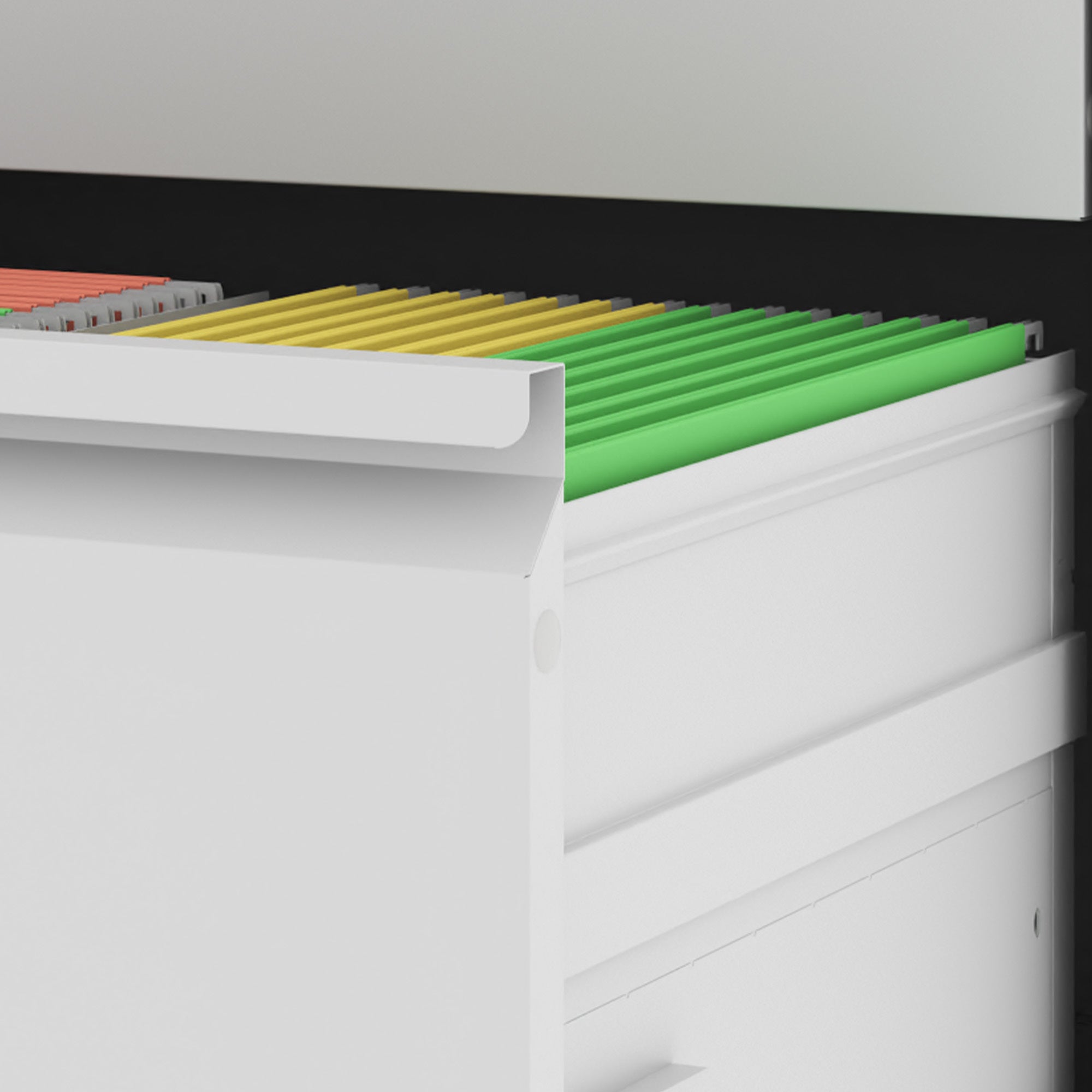 Premium 2 Drawer Metal Lateral File Cabinet with Lock, White Steel Filing Cabinet for Home Office - Grand Goldman