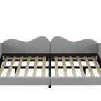 Full size Upholstered Daybed, Sherpa Fabric Sofabed with Cloud-Shaped Backrest, No Box-spring Needed, Gray(Old SKU: WF532069AAE) - Grand Goldman Shop