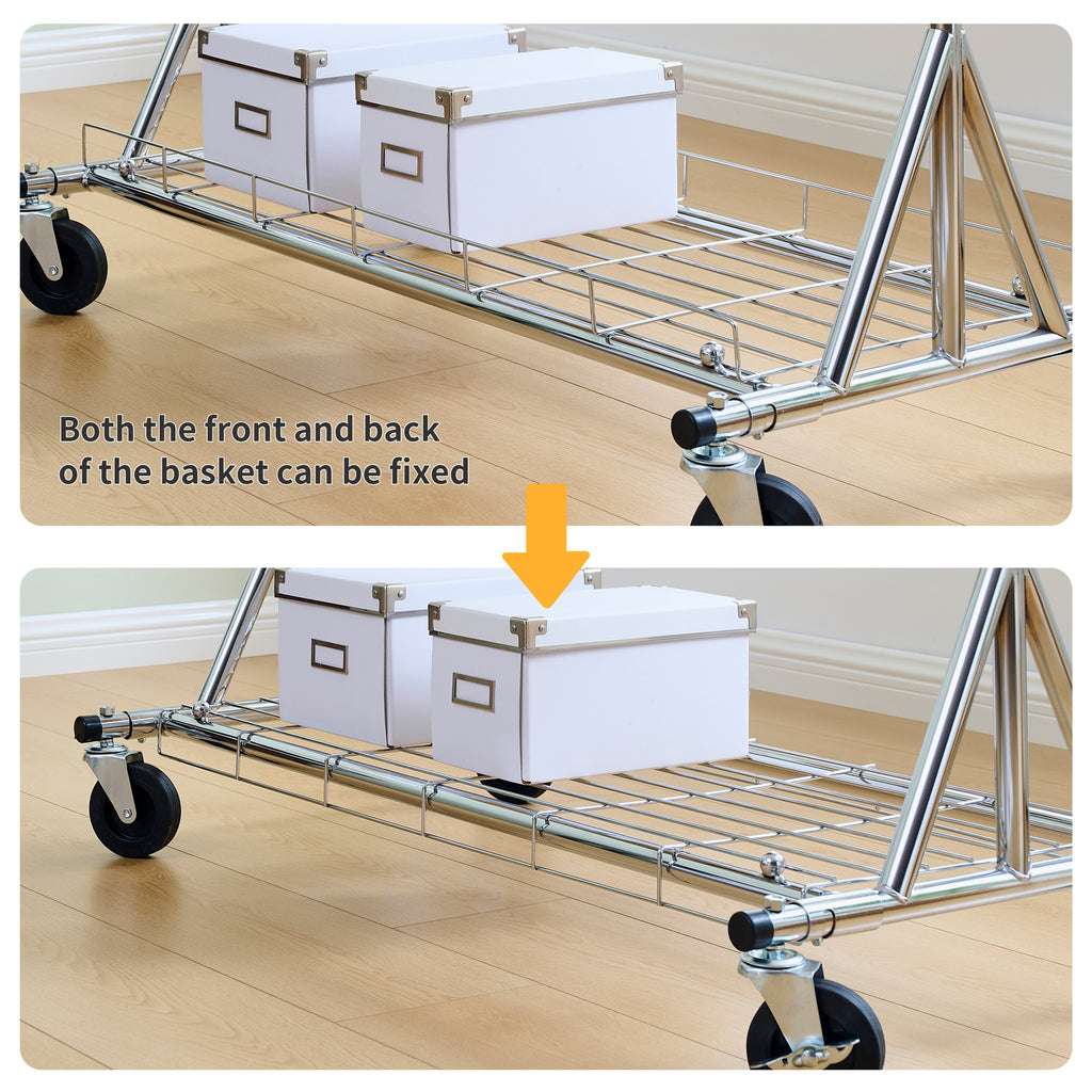 Clothes Rack Heavy Duty Clothing Rack 600LBS Rolling Clothes Racks for Hanging Clothes,  Commercial Garment Rack Heavy Duty Clothes Rack Collapsible ＆ Portable Clothing Rack with Wheels - Grand Goldman Shop