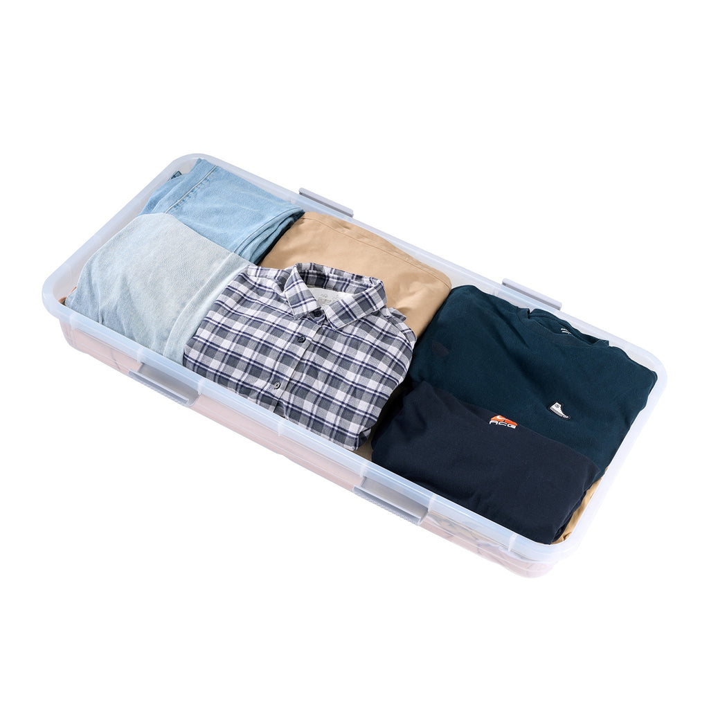 Under Bed Storage with Wheels 39.8x20.1x5.9 Inch Rolling Storage Bags 2 Pack - Grand Goldman Shop