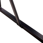 Modern Rustic Industrial 55' Dining Table with MDF Tabletop and Black Metal Legs for 4-6 Person - Grand Goldman Shop