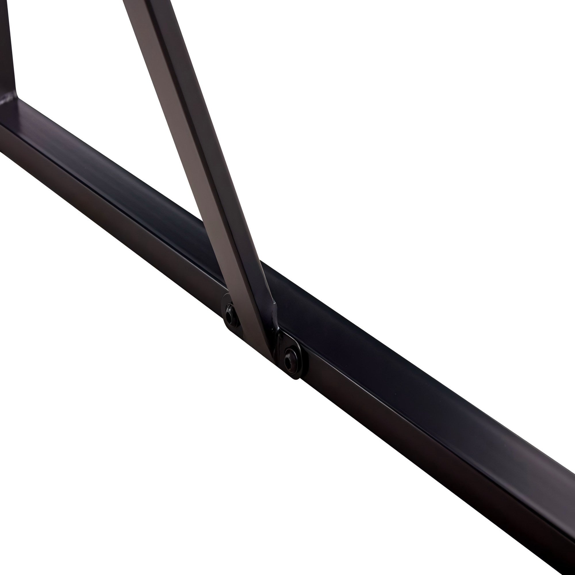 Modern Rustic Industrial 55' Dining Table with MDF Tabletop and Black Metal Legs for 4-6 Person - Grand Goldman Shop