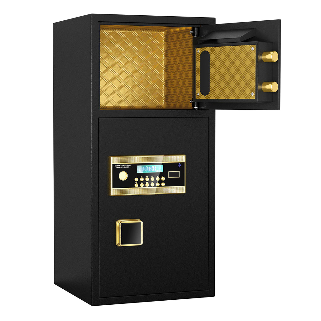 Large Double-door Coin-operated Safe, Digital Security Safe with Fireproof and Waterproof Bag, 6.5 Cubic Feet Safe Box with H